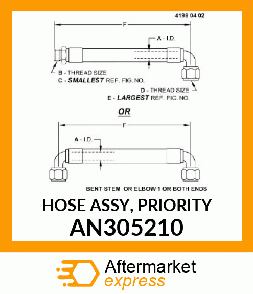 HOSE ASSY, PRIORITY AN305210