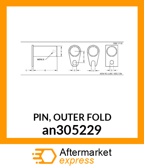 PIN, OUTER FOLD an305229