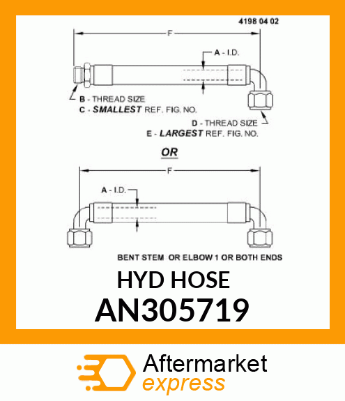 HYDRAULIC HOSE AN305719