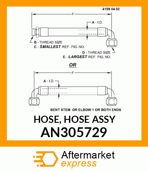 HOSE, HOSE ASSY AN305729