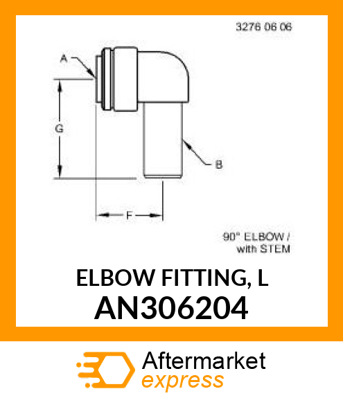 ELBOW FITTING, L AN306204