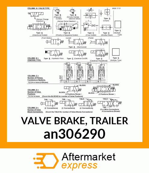 VALVE BRAKE, TRAILER an306290