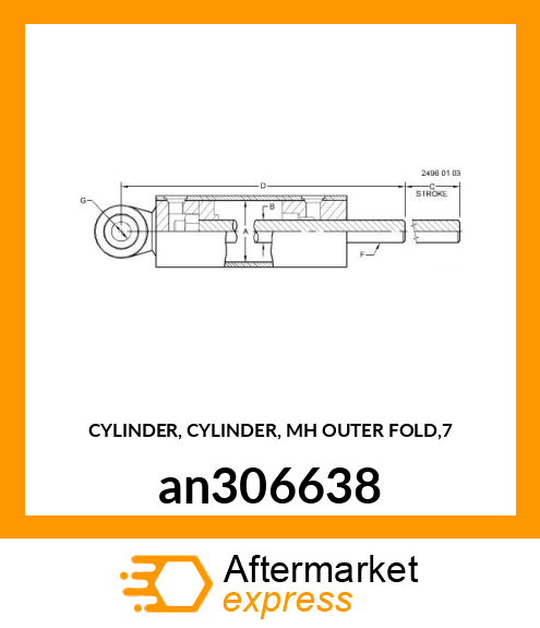 CYLINDER, CYLINDER, MH OUTER FOLD,7 an306638