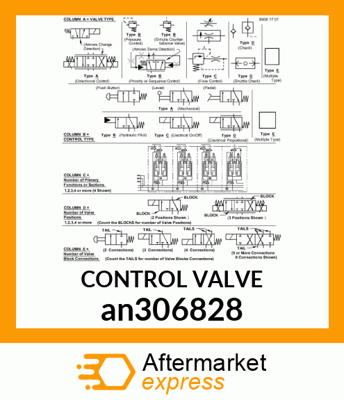 HYDR./PILOT CONTROL VALVE, VALVE, T an306828