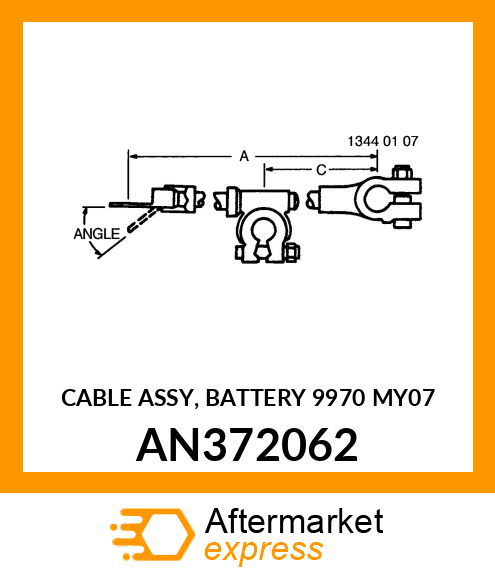 CABLE ASSY, BATTERY 9970 MY07 AN372062