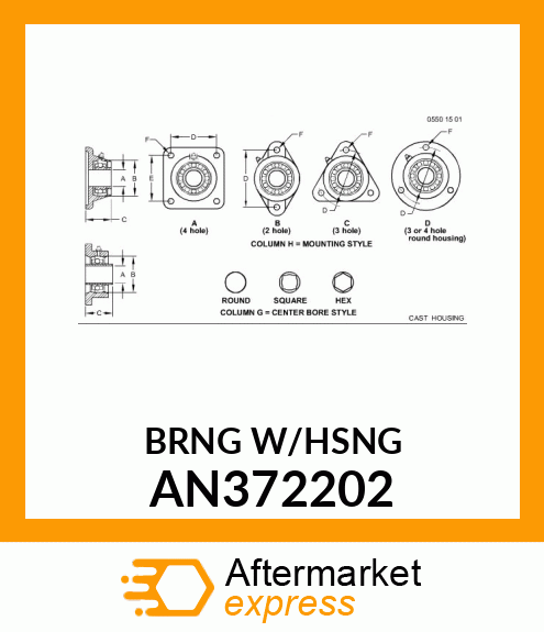 BRG ASSY, 2 7/16 BORE, 212 GRIPIT AN372202