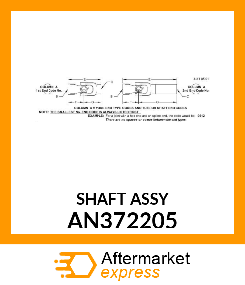 SHAFT ASSY AN372205