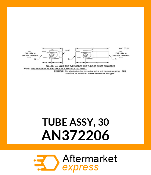 TUBE ASSY, 30 AN372206