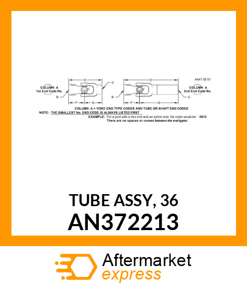 TUBE ASSY, 36 AN372213