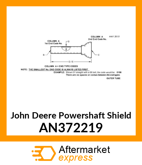 SHIELD ASSY, SHAFT AN372219