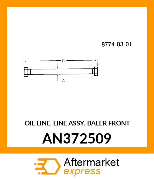 OIL LINE, LINE ASSY, BALER FRONT AN372509