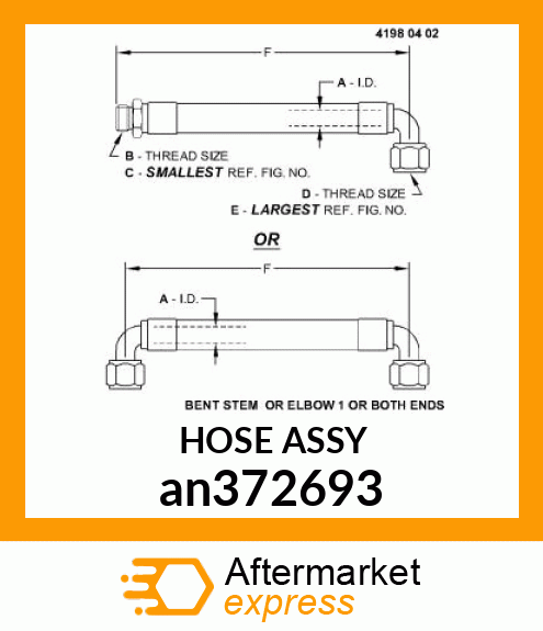 HOSE ASSY, UNIT LIFT an372693