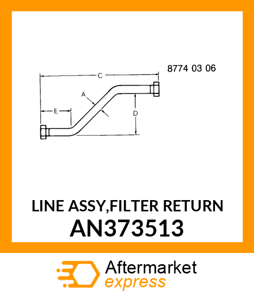 LINE ASSY,FILTER RETURN AN373513