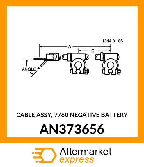 CABLE ASSY, 7760 NEGATIVE BATTERY AN373656