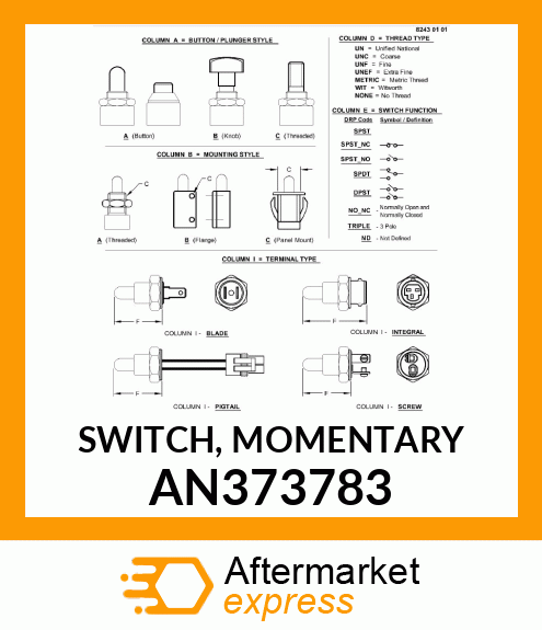 SWITCH, MOMENTARY AN373783