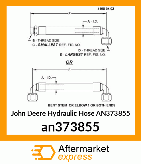 HOSE ASSY,FILTER TO GEARBOX an373855