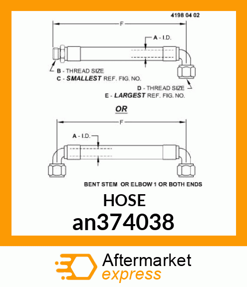 HOSE ASSY,UNIT MOTOR CASE,DRAIN,LH an374038