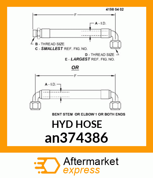 HYDRAULIC HOSE an374386