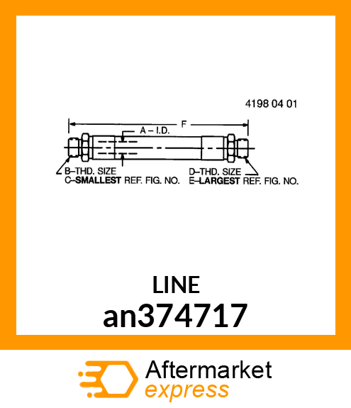 HOSE ASSY, STEERING PRESSURE an374717