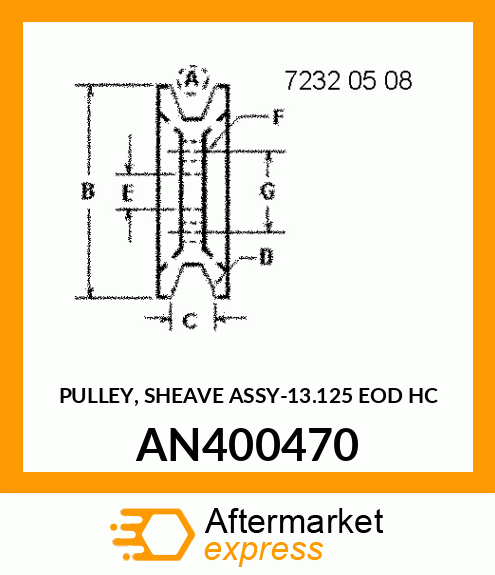 PULLEY, SHEAVE ASSY AN400470