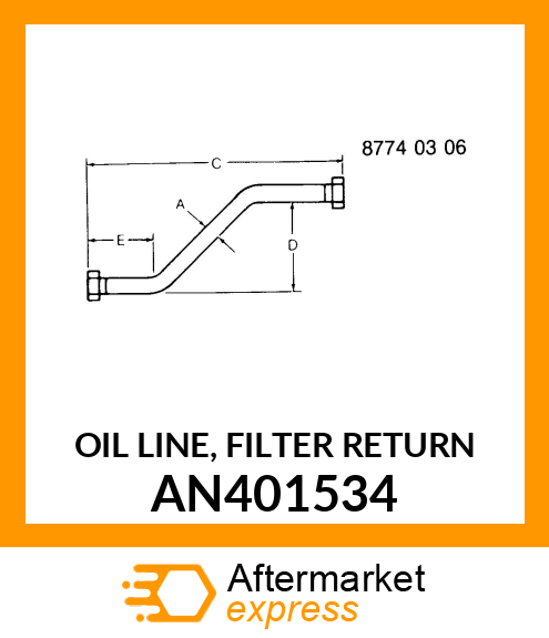 OIL LINE, FILTER RETURN AN401534