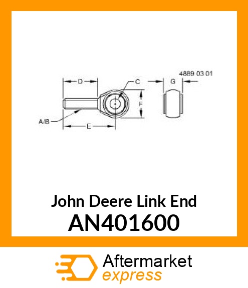 BEARING WITH HOUSING, ROD END AN401600