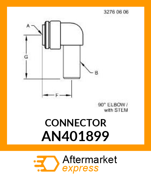 HOSE FITTING, 4MM ELBOW, PLUG IN QC AN401899