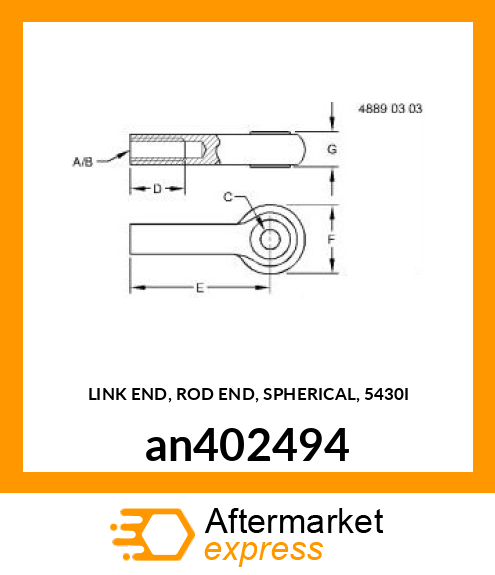 LINK END, ROD END, SPHERICAL, 5430I an402494