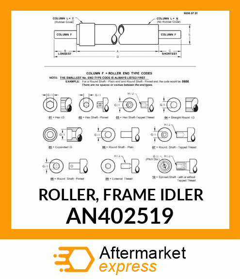 ROLLER, FRAME IDLER AN402519