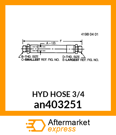 HYDRAULIC HOSE an403251