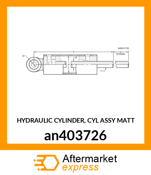HYDRAULIC CYLINDER, CYL ASSY an403726