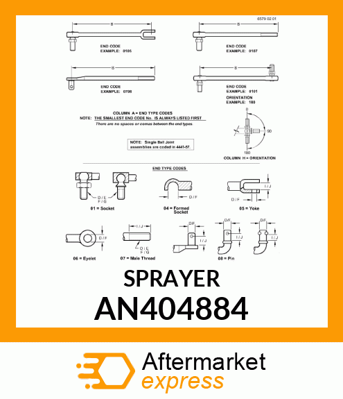 TIE ROD ASSEMBLY, TIE ROD ASSEMBLY, AN404884