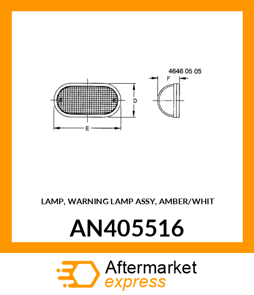 LAMP, WARNING LAMP ASSY, AMBER/WHIT AN405516