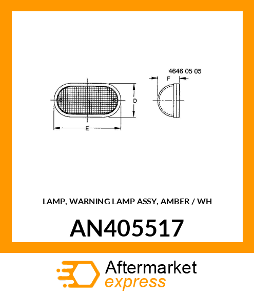 LAMP, WARNING LAMP ASSY, AMBER / WH AN405517