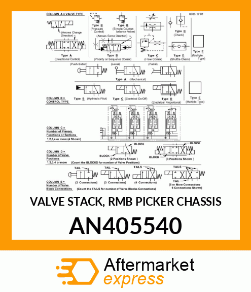 VALVE STACK, RMB PICKER CHASSIS AN405540