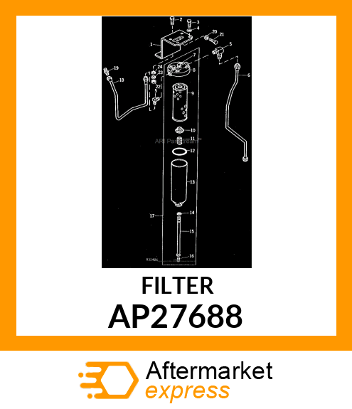 FILTER,FUEL ELEMENT WITH GASKETS AP27688