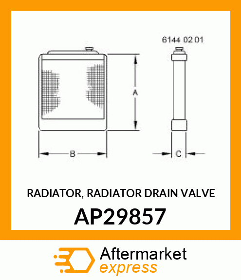 RADIATOR, RADIATOR DRAIN VALVE AP29857