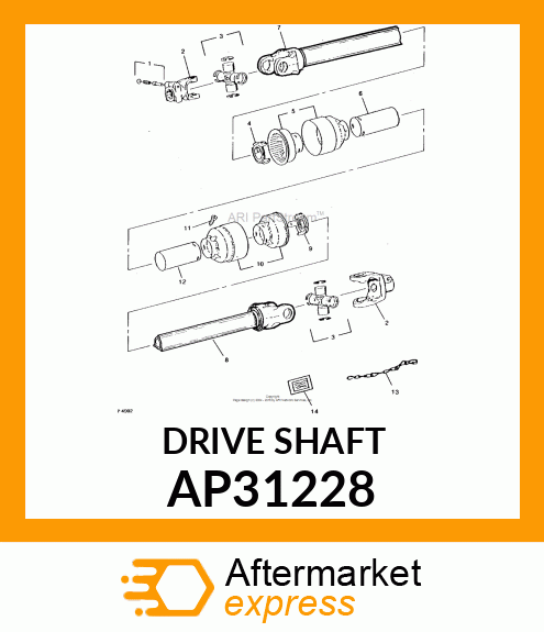 UNIVERSAL JOINT WITH SHAFT, UNIVERS AP31228