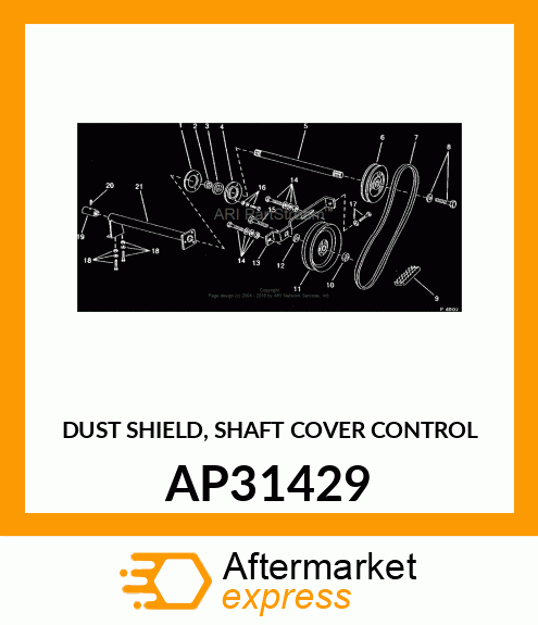 DUST SHIELD, SHAFT COVER CONTROL AP31429