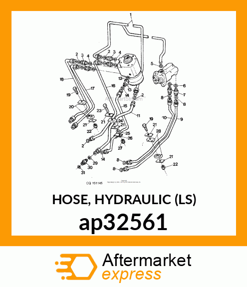 HOSE, HYDRAULIC (LS) ap32561