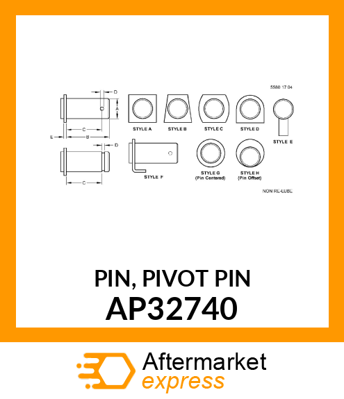 PIN, PIVOT PIN AP32740