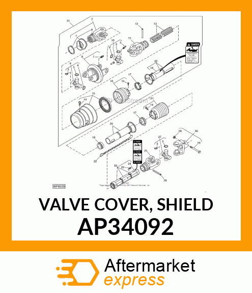 VALVE COVER, SHIELD AP34092