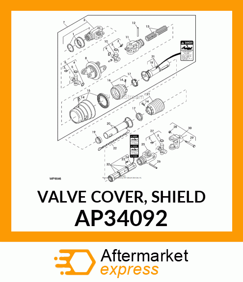 VALVE COVER, SHIELD AP34092