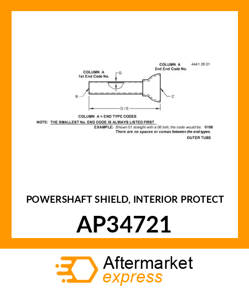 POWERSHAFT SHIELD, INTERIOR PROTECT AP34721