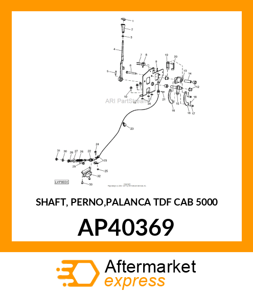 SHAFT, PERNO,PALANCA TDF CAB 5000 AP40369