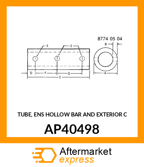 TUBE, ENS HOLLOW BAR AND EXTERIOR C AP40498