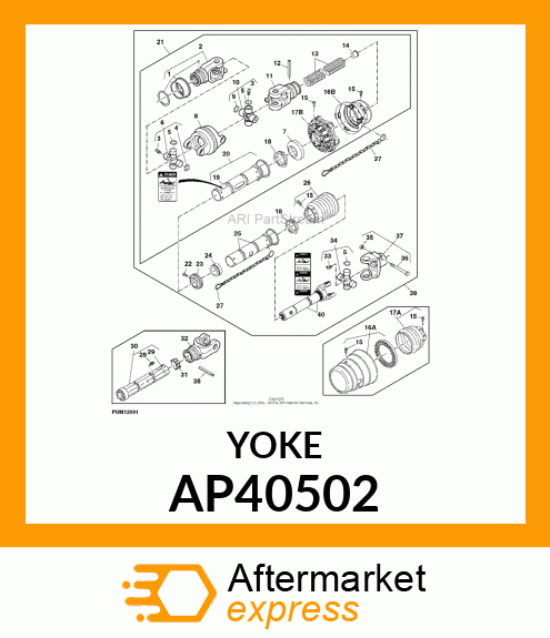 YOKE WITH LOCKING COLLAR, QS SLIDE AP40502