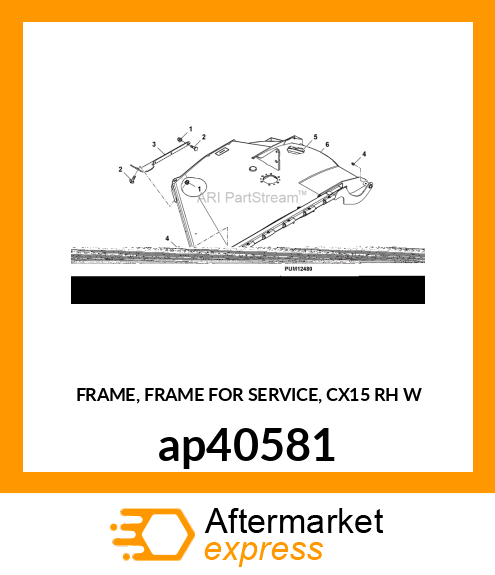 FRAME, FRAME FOR SERVICE, CX15 RH W ap40581