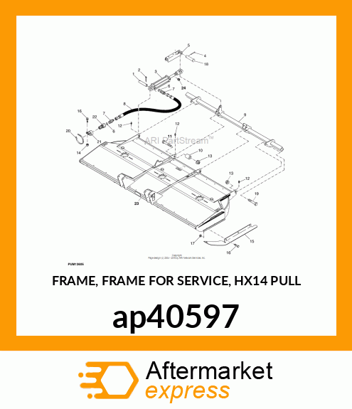 FRAME, FRAME FOR SERVICE, HX14 PULL ap40597