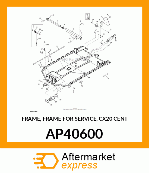 FRAME, FRAME FOR SERVICE, CX20 CENT AP40600